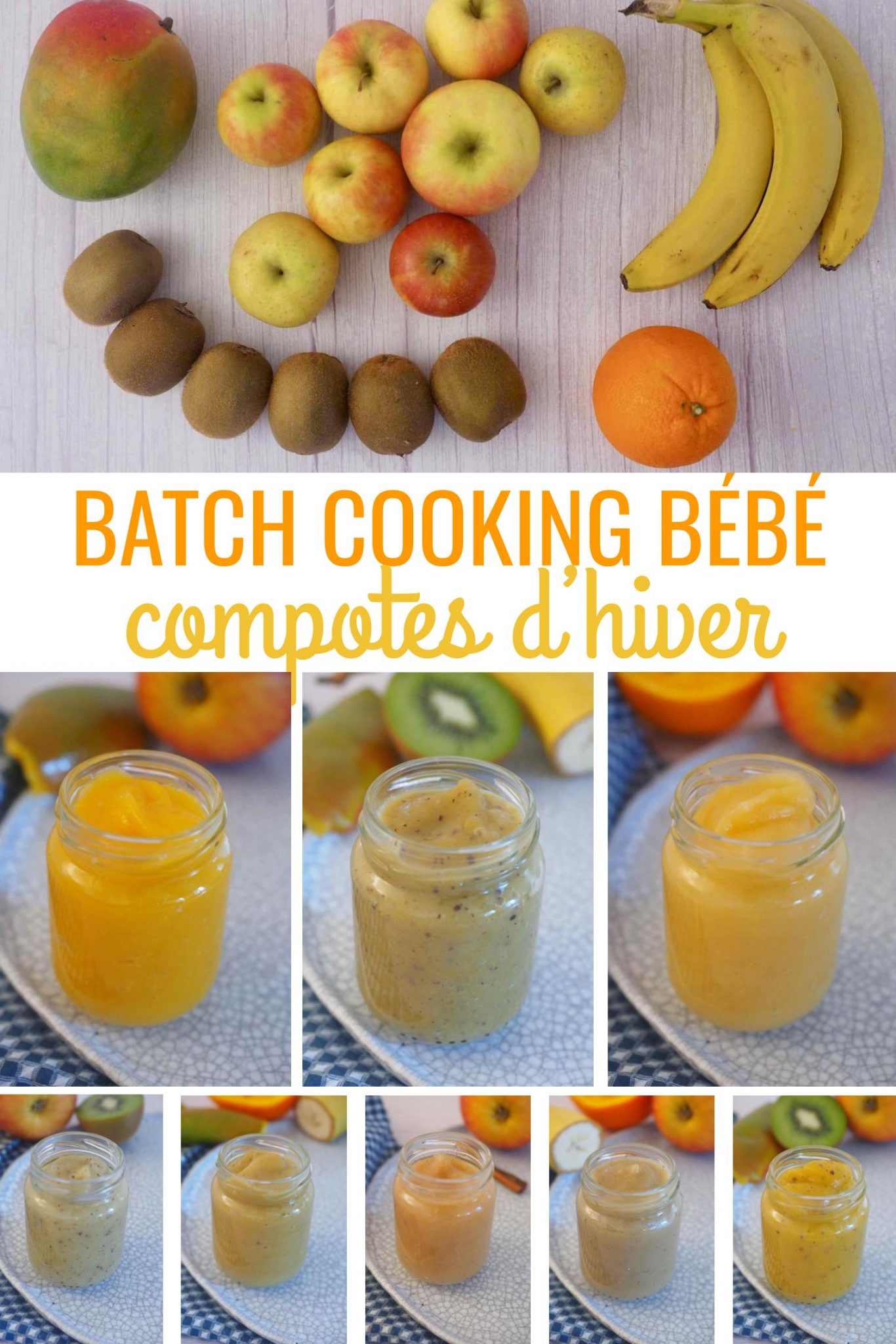 Batch cooking sucré : compotes de fruits d'hiver pour bébé